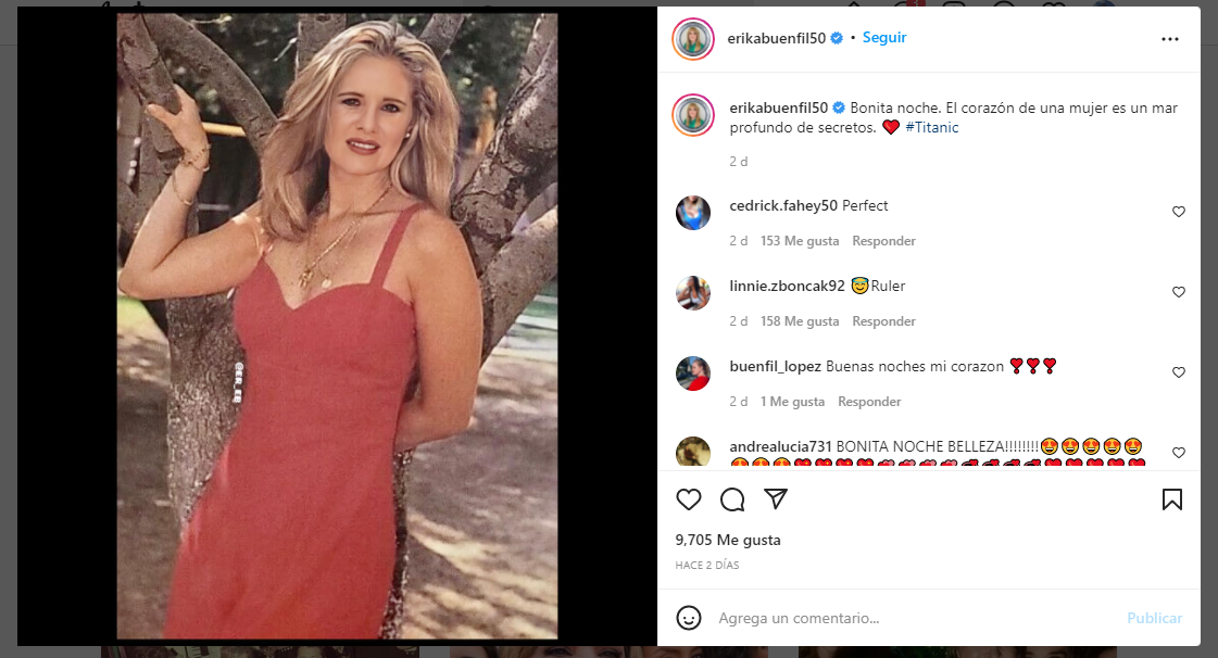 Érika Buenfil presume foto inédita de su juventud y enloquece a sus fans