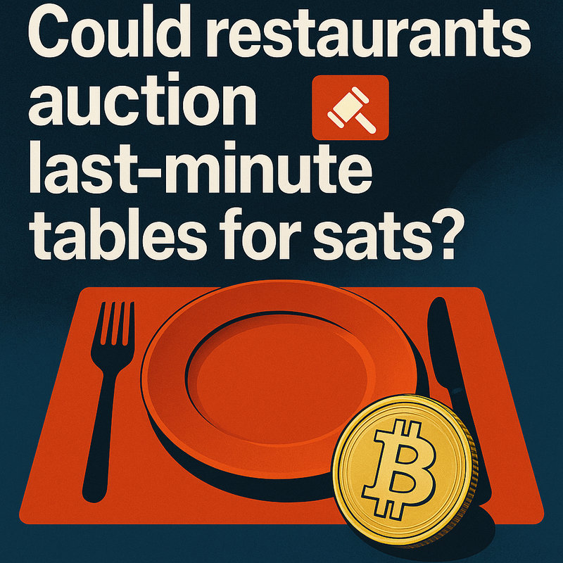 Could restaurants auction last-minute tables for sats?