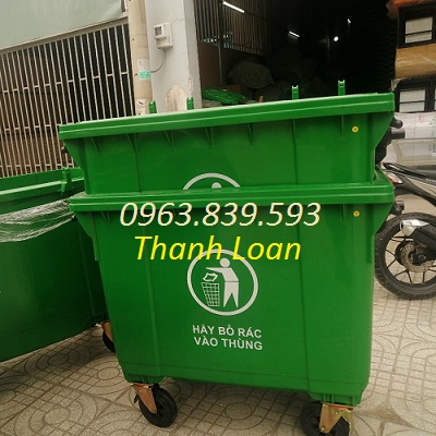 Thùng rác 660 lít màu xanh giảm giá HCM - mua thùng rác nhựa 660L rẻ / Lh 0963.839.593 Ms.Loan Ban-thung-rac-660-lit-nhua-hdpe-gia-re-giao-tan-noi