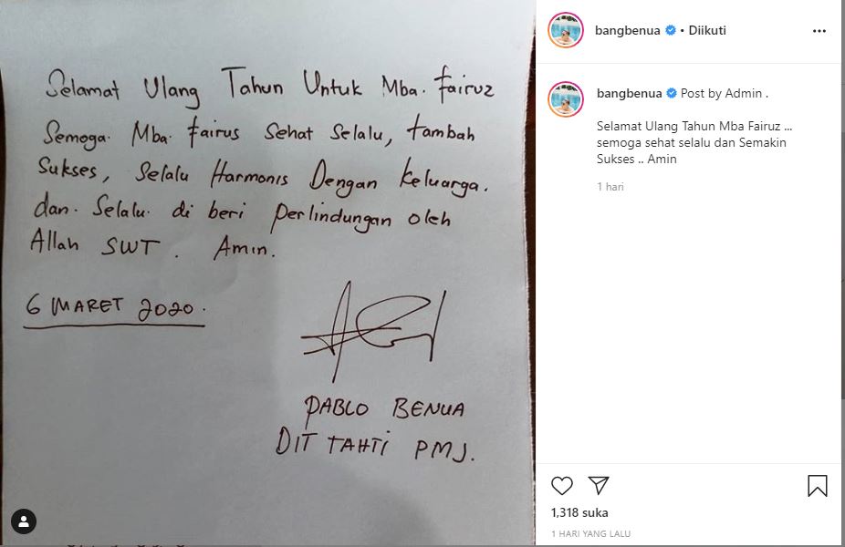 Surat dari Pablo Benua