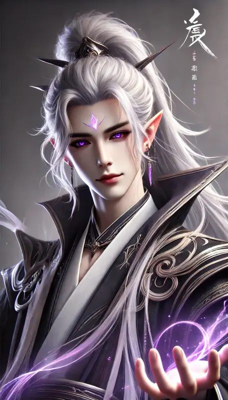 DALL·E 2024-11-16 14.27.40 - A portrait of Jianniu, the Demon Monarch of the Soul-Devouring Flame, a