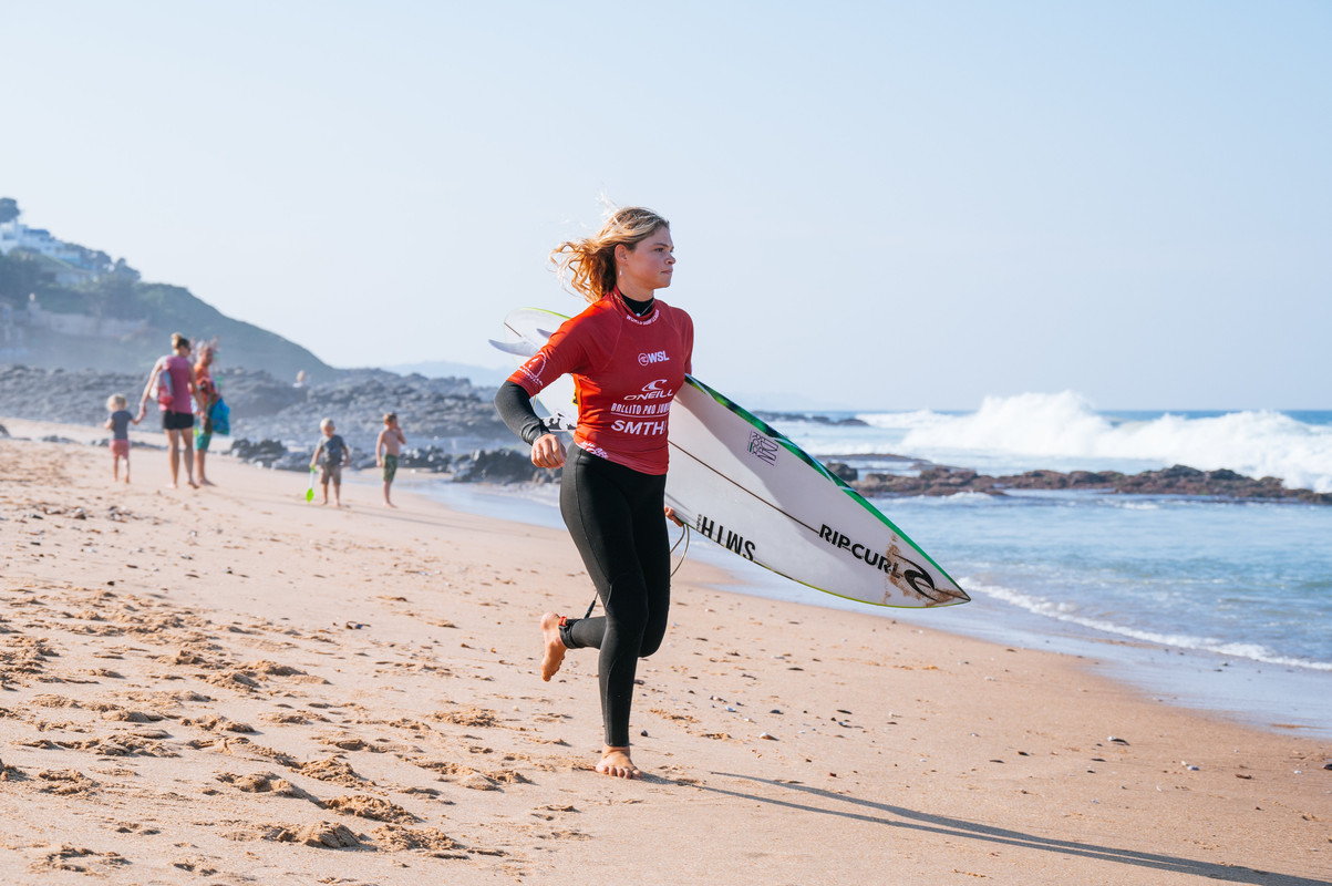 SURFING402Louise Lepront of South Africa prior to surfing in Heat 1 of the Round of 16 at the O'Neil