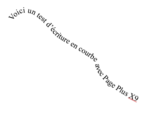Texte courbé