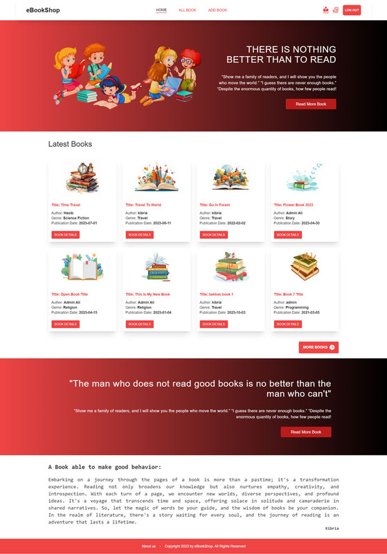eBookShop project preview