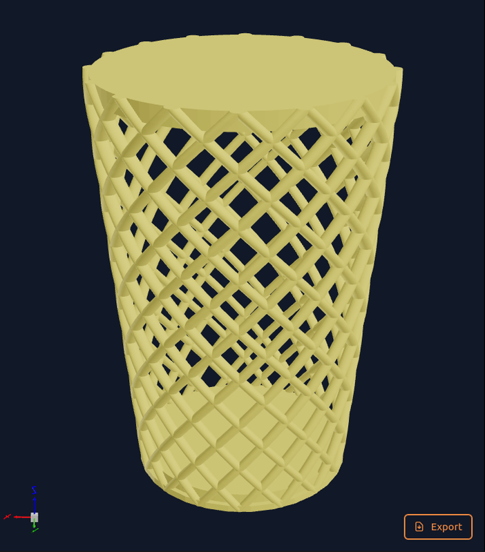 Vibe CAD AI generated Open SCAD script