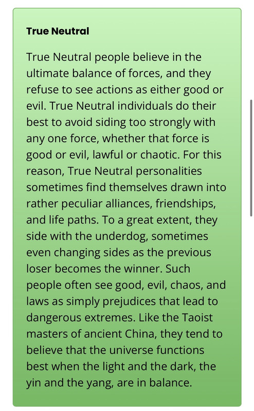 true neutral
