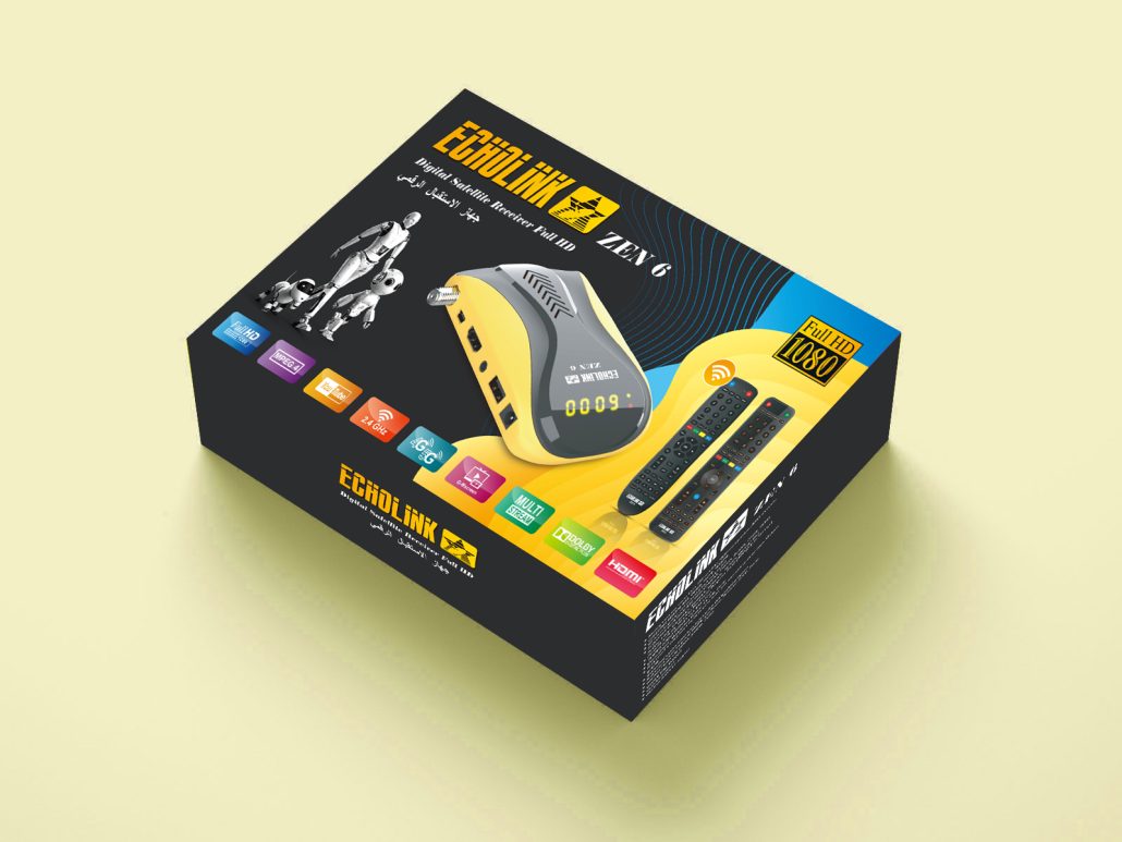 جهاز استقبال ECHOLINK ZEN 6 – رسيفر Full HD مع اشتراكات قوية Wi-Fi مدمج