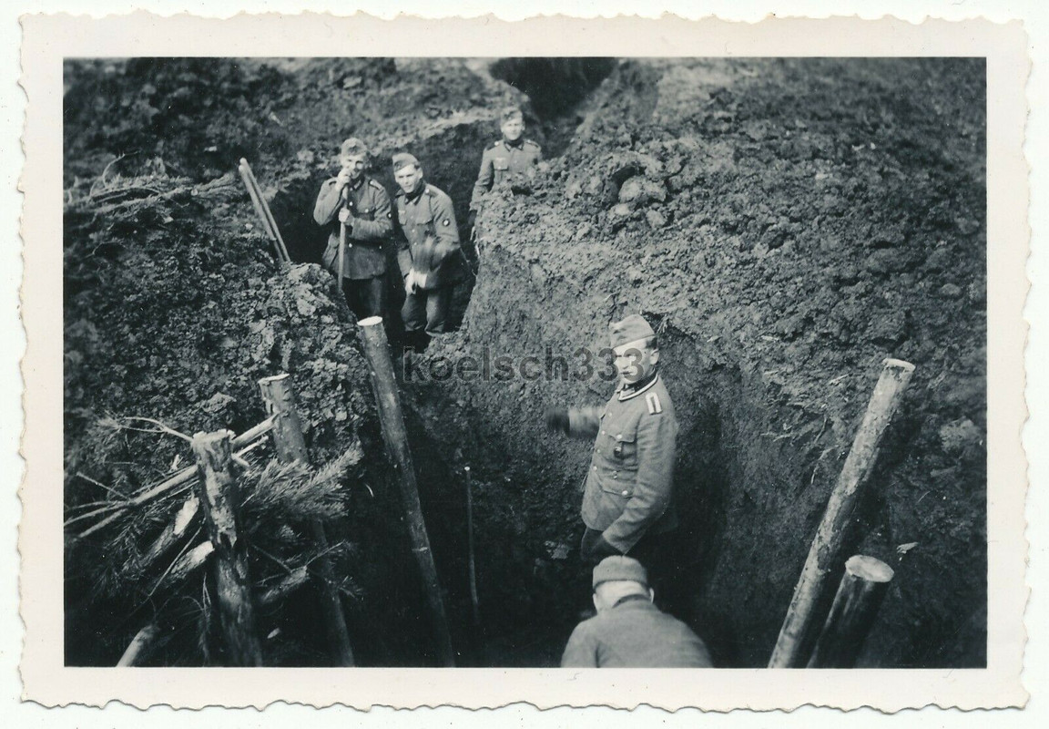 !!Foto Soldaten der Wehrmacht im Schützengraben in Schweigen Grenze Frankreich