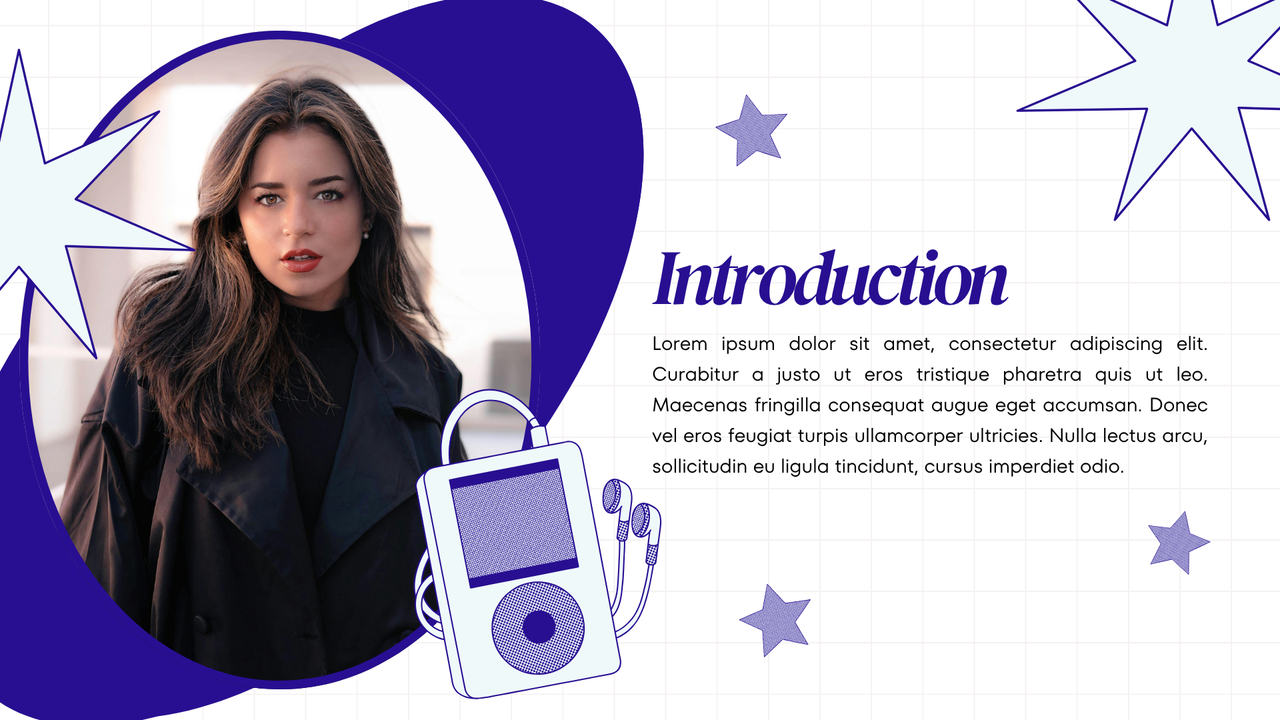 Dark Blue and White Illustrative Creative Portfolio Presentation