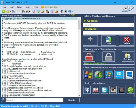 Hosts File Editor+ 1.5.12 Multilingual