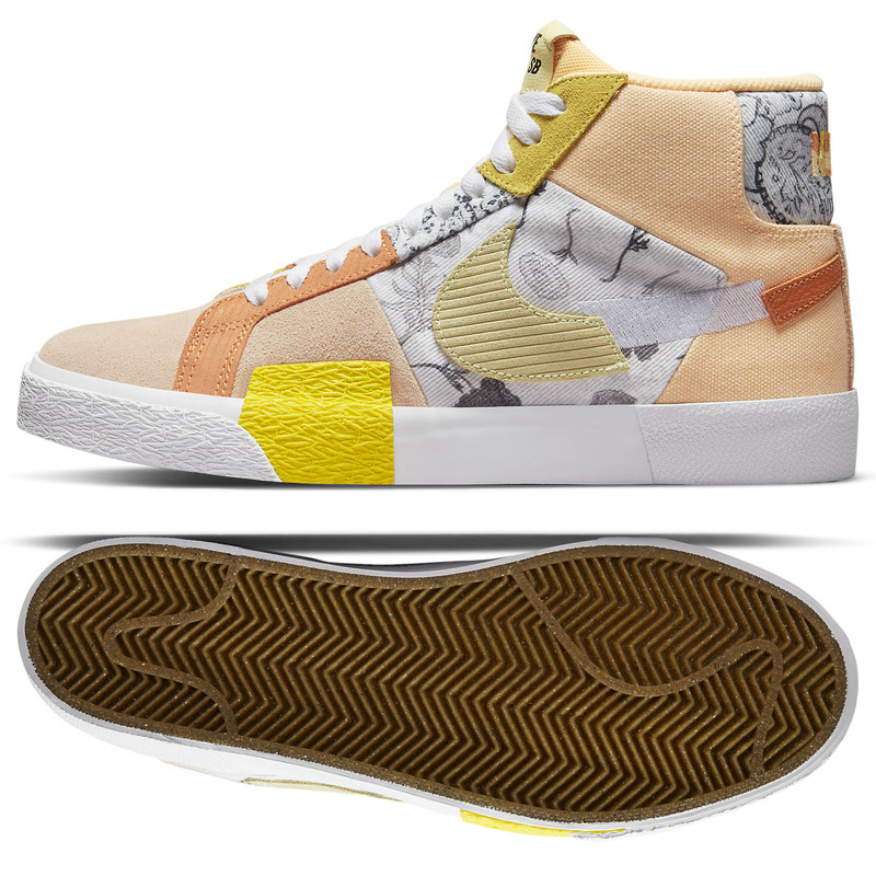 NIKE SB Zoom Blazer Mid Premium Melon Tint Floral Paisley
