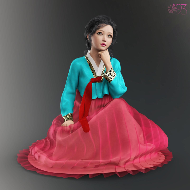 a93 - dForce Hanbok for G8F and G8.1F