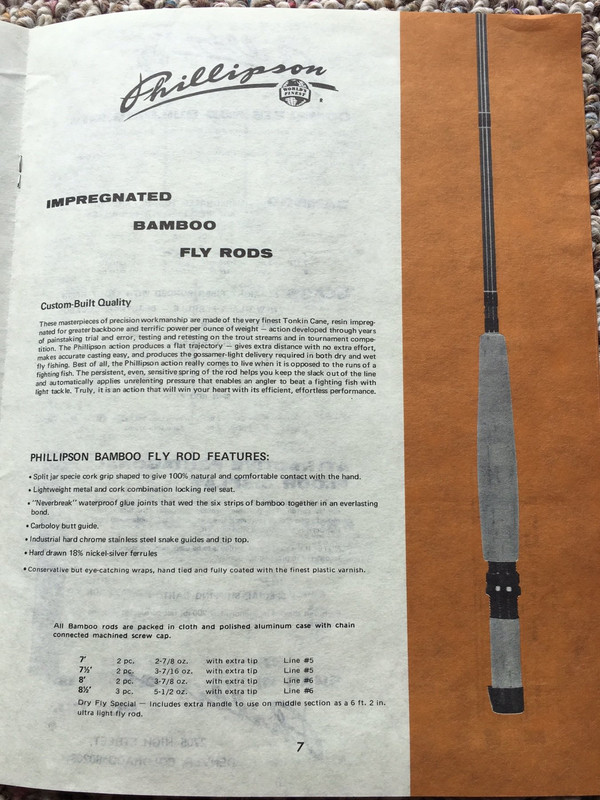 phillipson fishing rods complete catalog 33 1971 07