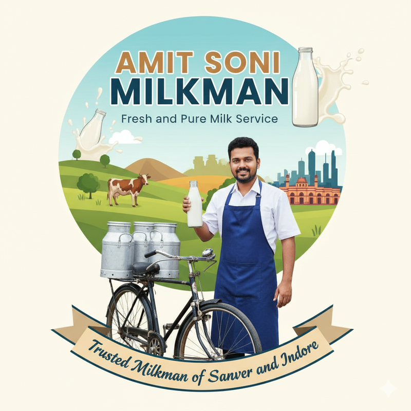 Amit Soni Milkman — ताज़ा और शुद्ध दूध सेवा | Sanwer और Indore का भरोसेमंद दूधवाला