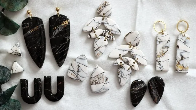Marbled Clay Studs