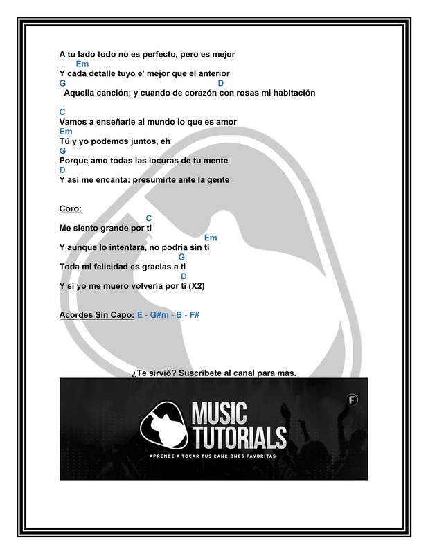 Cómo tocar Ocean de Karol G en Guitarra | Tutorial + PDF GRATIS ⋆ Music  Tutorials