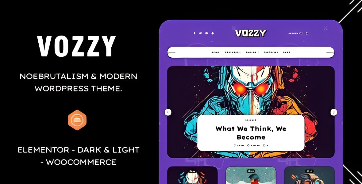 Vozzy – Modern & Neobrutalism WordPress Theme