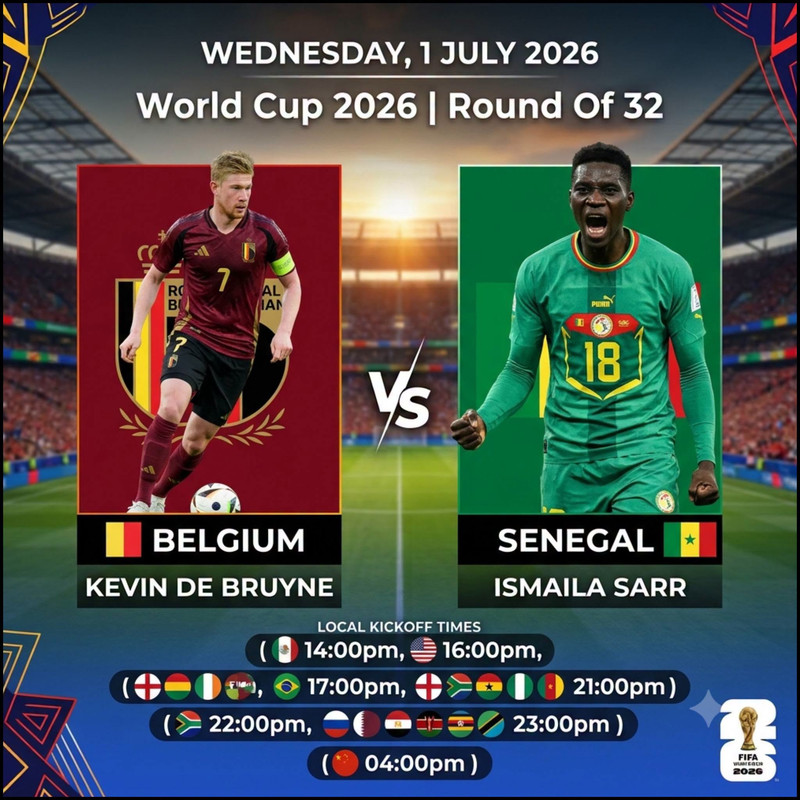 2  Belgium  🆚 Senegal