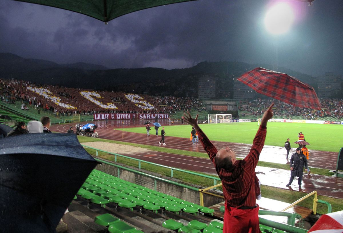 0 Bosnia and Herzegovina Sarajevo Sarajevo football match FK Sarajevo versus Helsingborgs IF at Olym