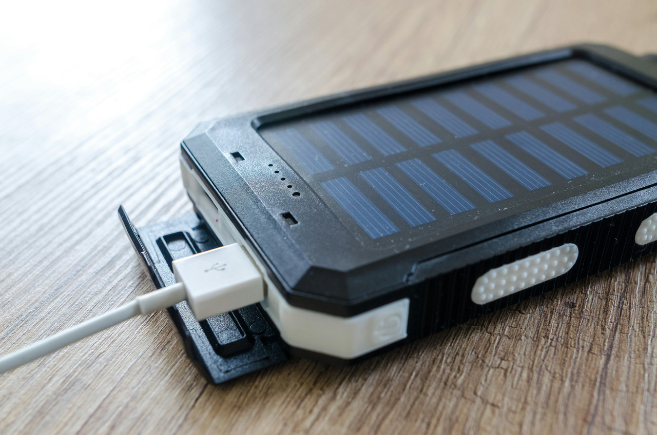 Portable solar battery charger