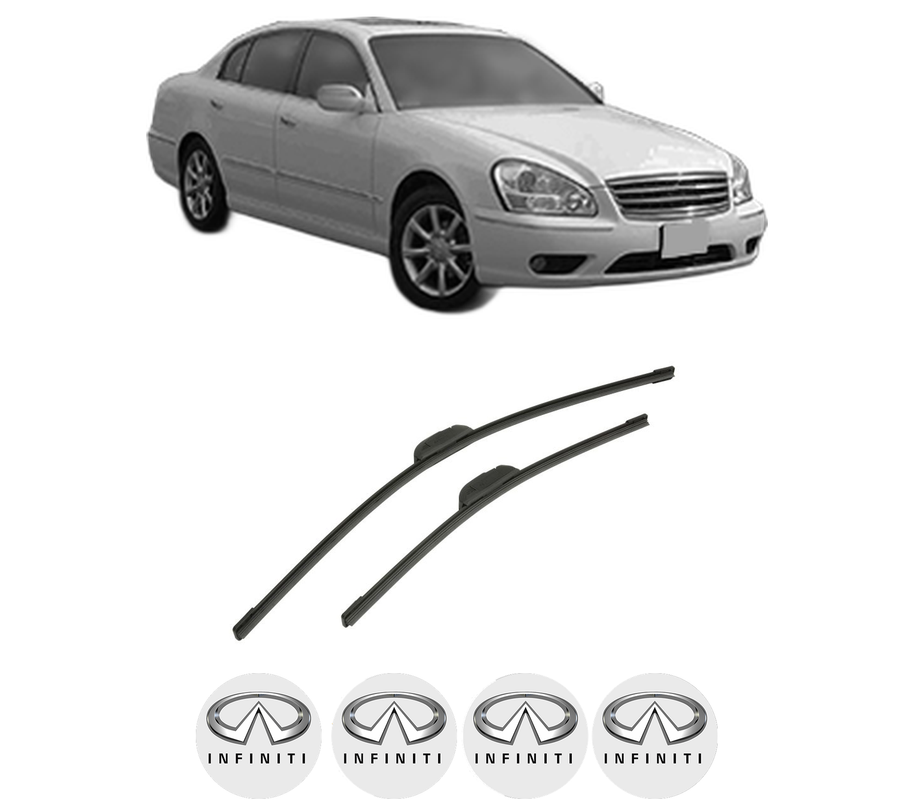 Set stergatoare auto INFINITI Q45 III (F50) din 2001-2006, pentru parbriz auto, 2 bucati, Bosch Aerotwin Retrofit, din cauciuc siliconat rezistent, 4 Stickere Auto INFINITI