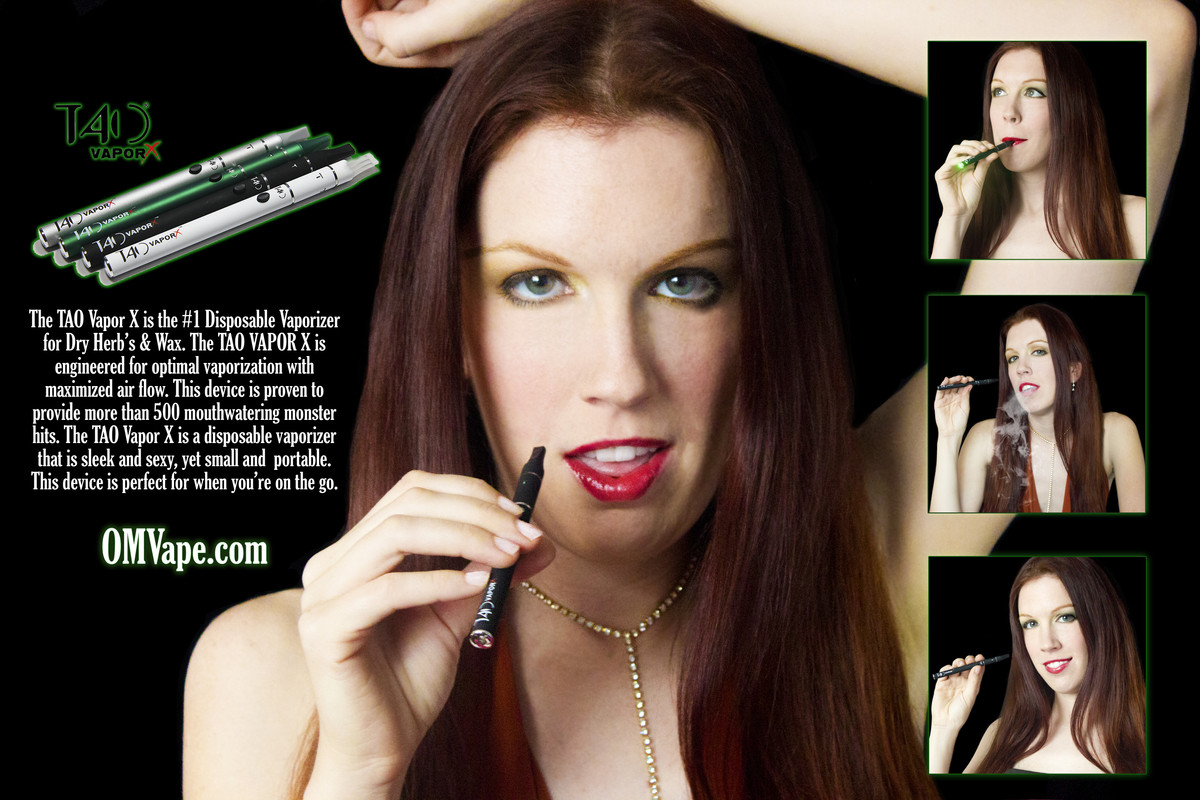 Meggan Anderson Model Tao Vape Print Ad