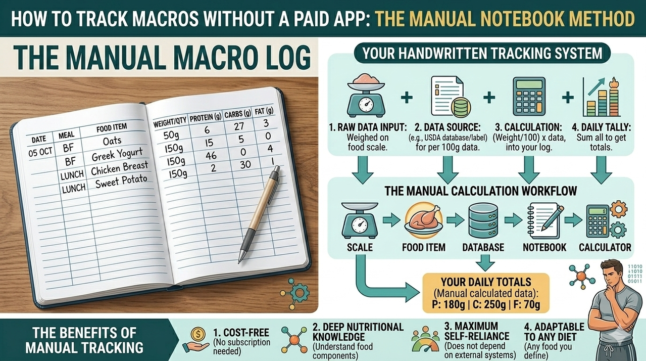 Screenshot of USDA FoodData Central interface showing how to search for free nutrition data for macro tracking without paid apps for how to track macros without using a paid app