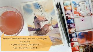 Watercolor workshop - Learn about shadows and paint them Watercolor workshop - Learn about shadows and paint them