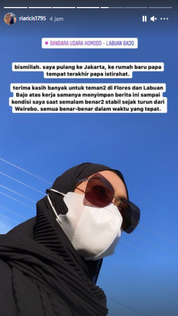 Ria Ricis kabarkan dalam perjalanan pulang ke Jakarta