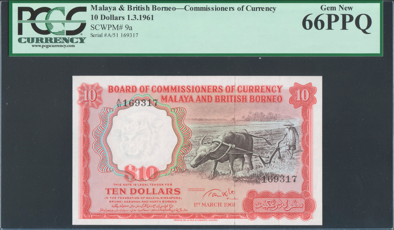 10 Dólares Malaya y Borneo Británico 1961. Fmalayaborneo10