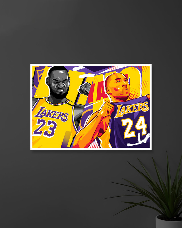 Kobe Bryant x LeBron James | LA Lakers | Sports | Basketball Poster
