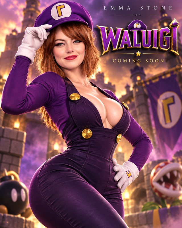 Emma Stone Waluigi