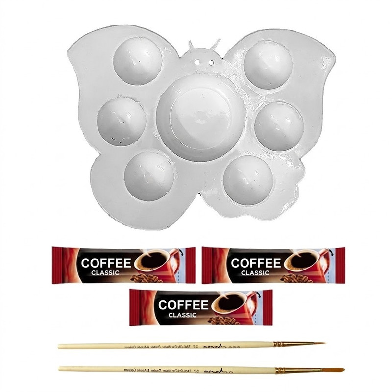 Coffee Painting on Canvas Buddha DIY Kit 