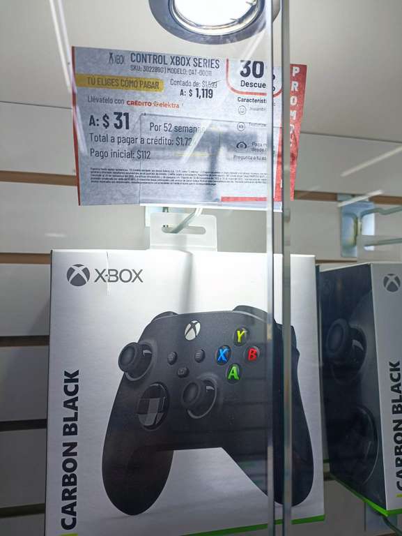 Elektra: Control Xbox Carbon Black
