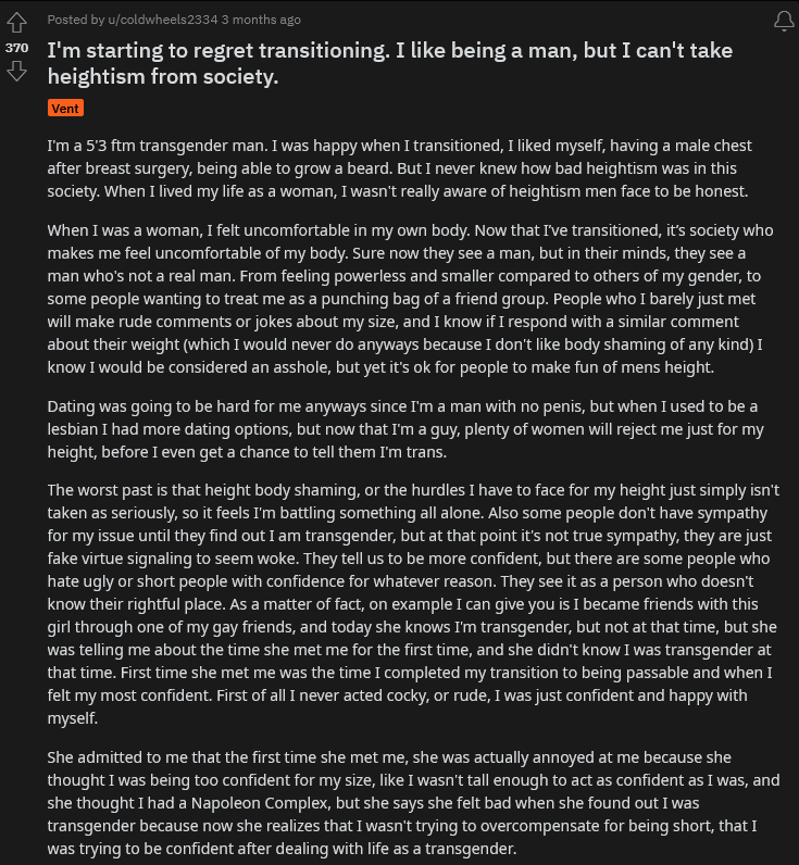 ftm 5 foot 3 problems