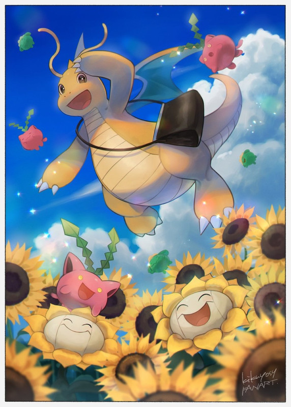 dragonite-hoppip-skiploom-and-sunflora-p