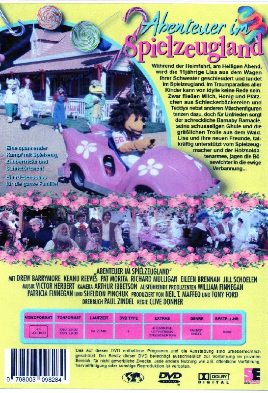 BABES IN TOYLAND (1986) DVD .Drew Barrymore, Keanu Reeves.. eBay