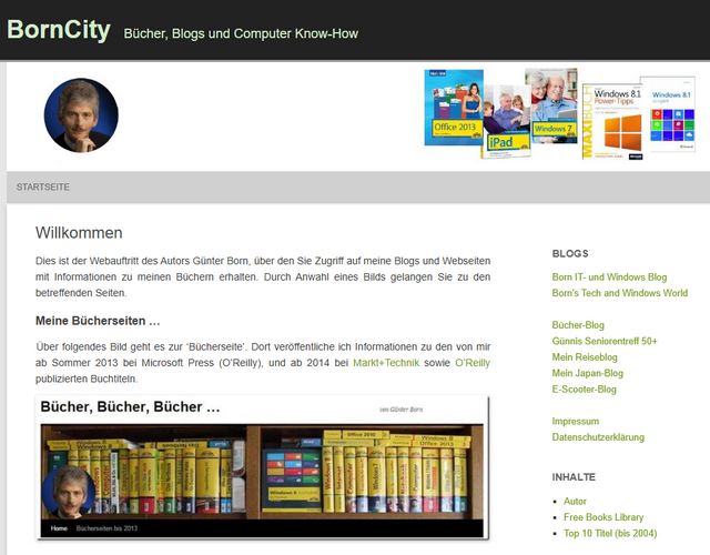 Startseite von borncity.com