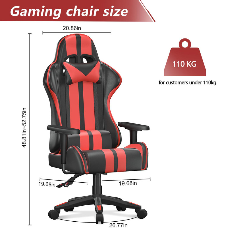 Bigzzia Sedia Da Gioco, Ergonomica, Per Computer, Con Cuscino Lombare E Poggiatesta Regolabile In Altezza, Per Adulti, Ragazze, Ragazzi, Versione Aggiornata (Nero E Rosso) 11 Bigzzia Sedia Da Gioco, Ergonomica, Per Computer, Con Cuscino Lombare E Poggiatesta Regolabile In Altezza, Per Adulti, Ragazze, Ragazzi, Versione Aggiornata (Nero E Rosso) -Armonia Casa AAHKMJXYDAFdJAOAIMEbOAchaYtjpIZUujpRpTo0CnZOZb8ITdMaHBPDXRezPpuM9VH3QXjicfWoHjcWPAEZFMKH