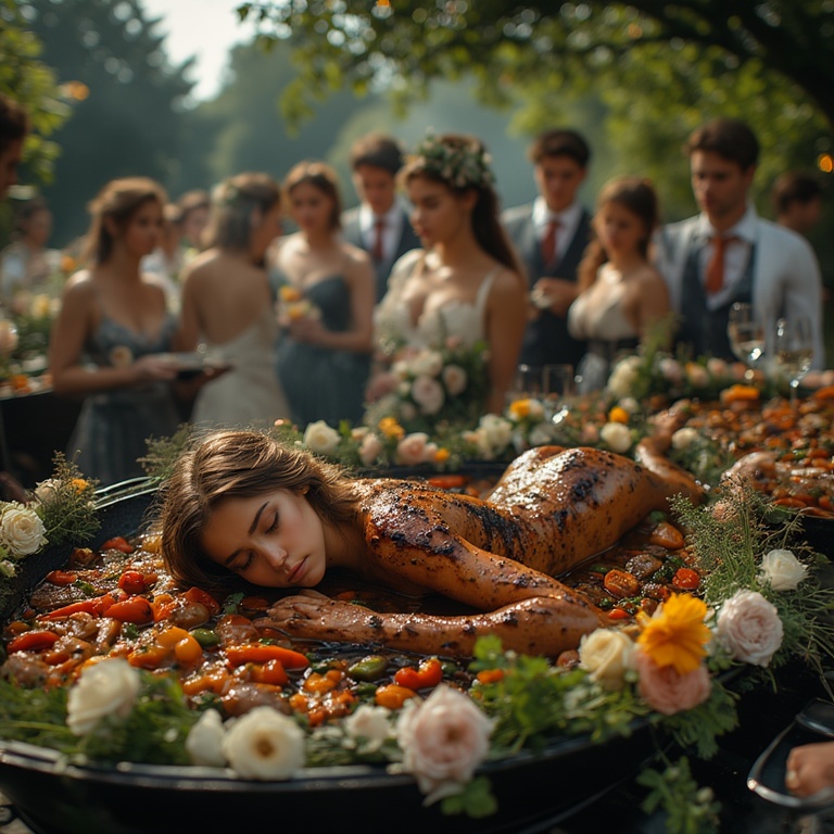 Garden wedding wom served Brownhair Serie C 0 09