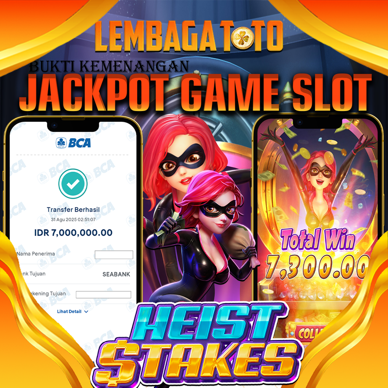 BUKTI JACKPOT 31 AGUSTUS LEMBAGATOTO HEIST STAKES  Rp.7.000.000,- LUNAS