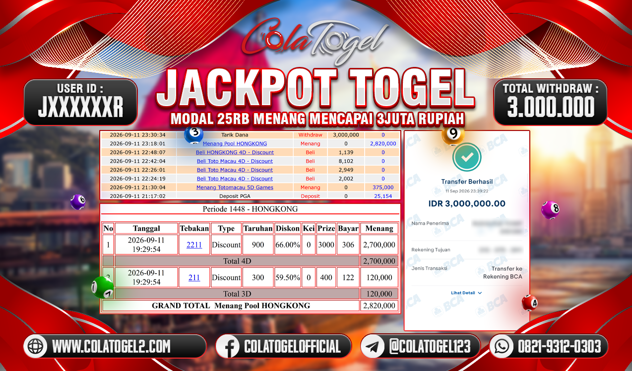JACKPOT HONGKONG LOTTO !!!