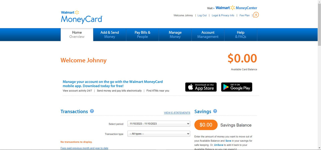 Walmart Money Card 01 TX