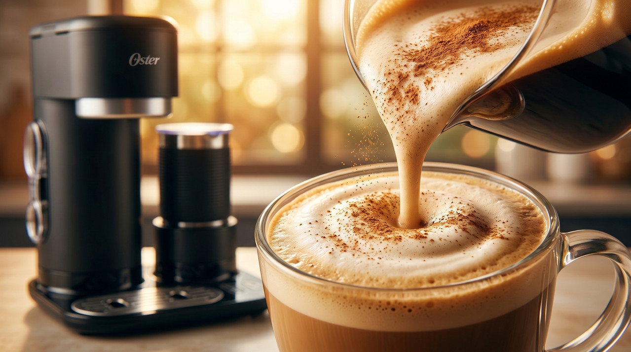 Cafetera Latte Oster 4 en 1 BVSTDC02B estilo conceptual
