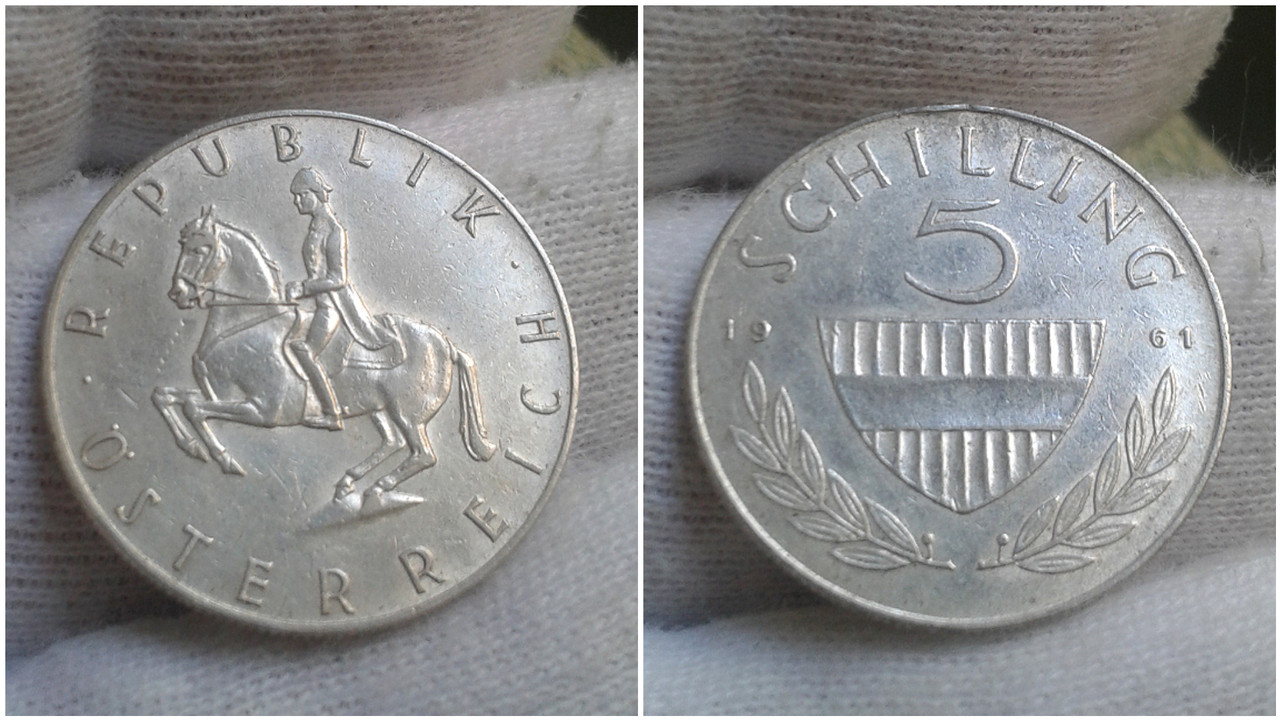 ¡¡Últimas platas!! 5 Schilling de 1961. República de Austria. Polish-20200718-224208082