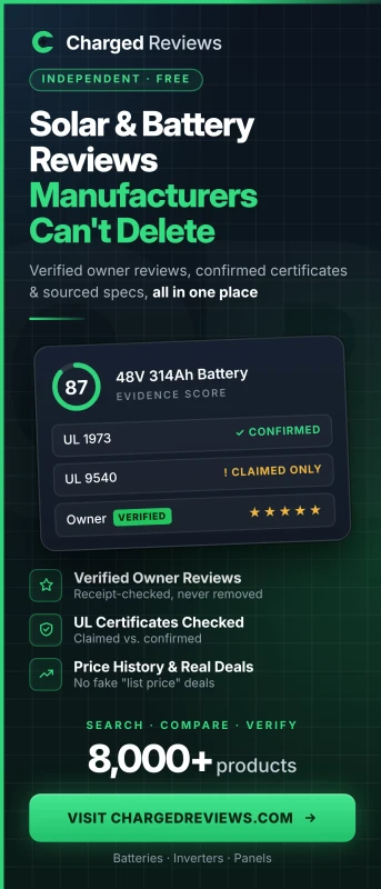 Charged Reviews – Solar & Battery Reviews Manufacturers Can't Delete