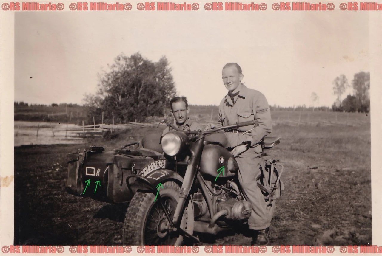 Motorrad BMW R 75 Kennung R Pz Rgt 9 Manfred von Strachwitz Norwegen 11