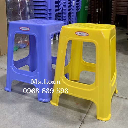 Ghế nhựa cao sọc - ghế đẩu cao không dựa - ghế nhựa rẻ tại HCM / 0963 839 593 Ms.Loan