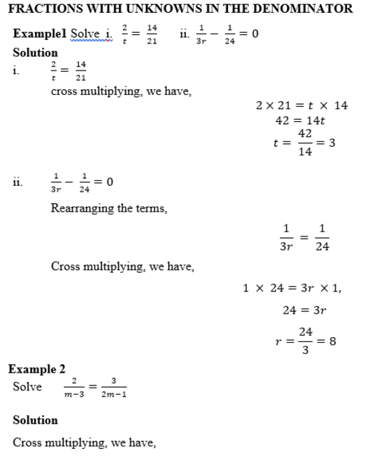 JSS3 First Term Mathematics Junior Secondary School → Equations with ...