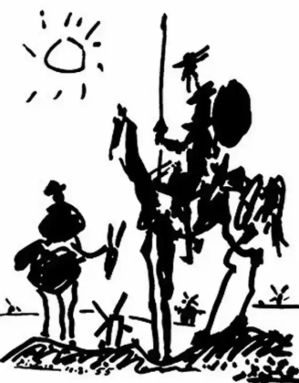 Picasso sketch of Don Quixote